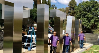 Metal letters Installation
